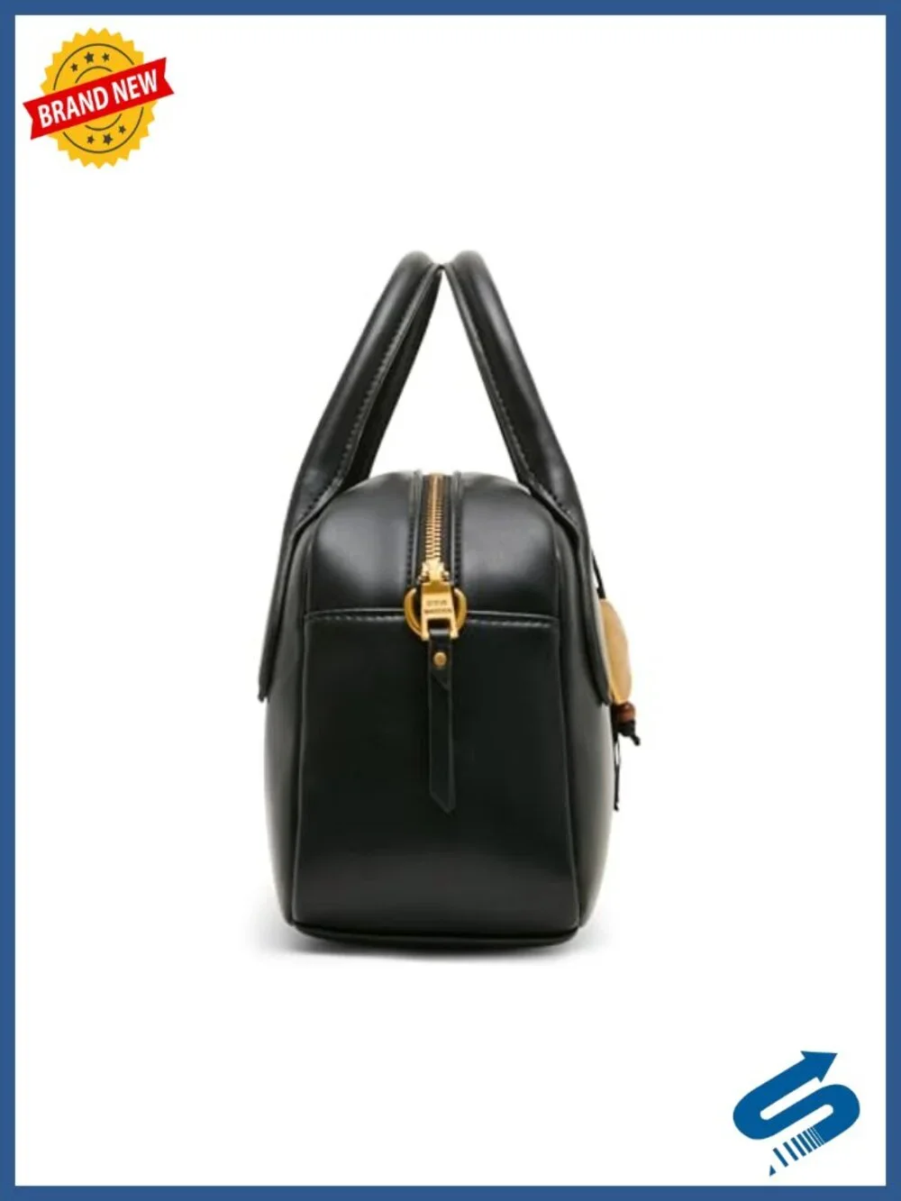 Faux Leather Medium Satchel with Removable Crossbody Strap